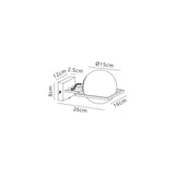 Heslop Wall Lamp Switched, 1 Light E14, Matt Black/Polished Gold