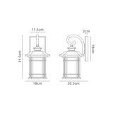 Chambers Small Wall Lamp, 1 x E27, Brushed Black Gold/Seeded Glass, IP54, 2yrs Warranty