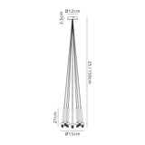 Lathen Polished Chrome 7 Light G9 Universal 1.5m Cluster Pendant, Suitable For A Vast Selection Of Glass Shades