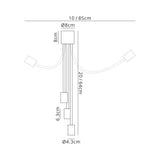 Hawkes Flexible Ceiling 3 Light E27, Satin Black/Brushed Copper