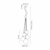 Suggett Pendant, 5 x G9, Polished Chrome/Smoked Glass