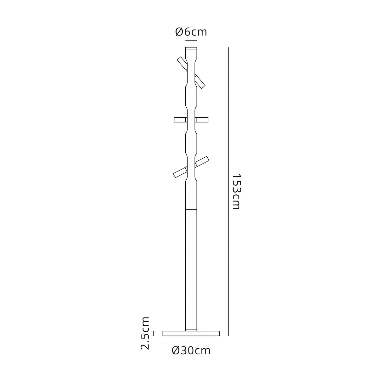 Almond Floor Lamp, 6 x 2W LED, 3000K, 1680lm, Sand Black/Gold, 3yrs Warranty