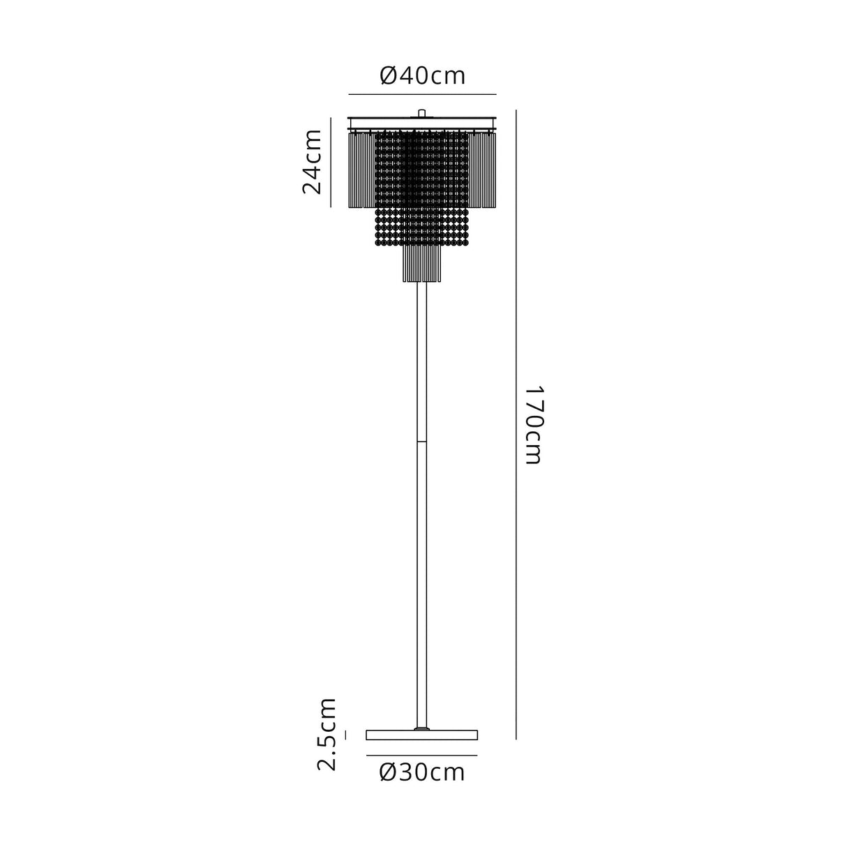 Coleman Floor Lamp, 9 Light E14, Brown Oxide Item Weight: 17.5kg