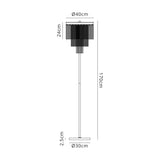 Coleman Floor Lamp, 9 Light E14, Brown Oxide Item Weight: 17.5kg