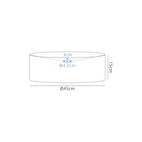 Worthington Round, 450 x 150mm Shade (B), Gold/Black
