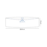 Worthington Round, 600 x 150mm Shade (B), Gold/Black