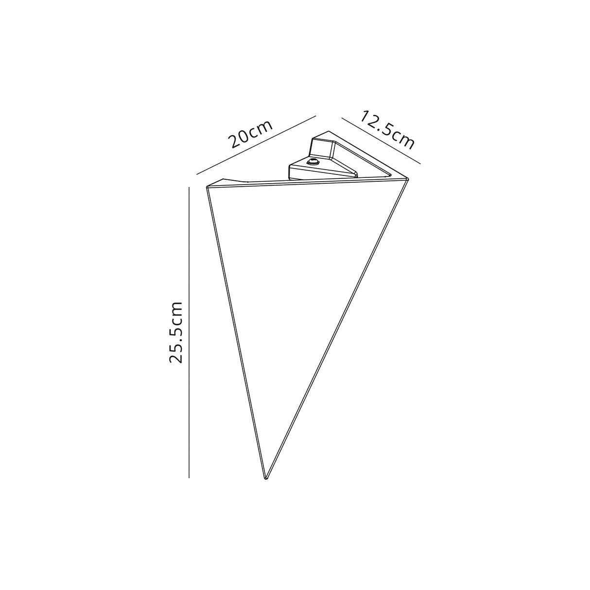 Waldron Triangle Wall Lamp, 1 x G9, White Paintable Gypsum