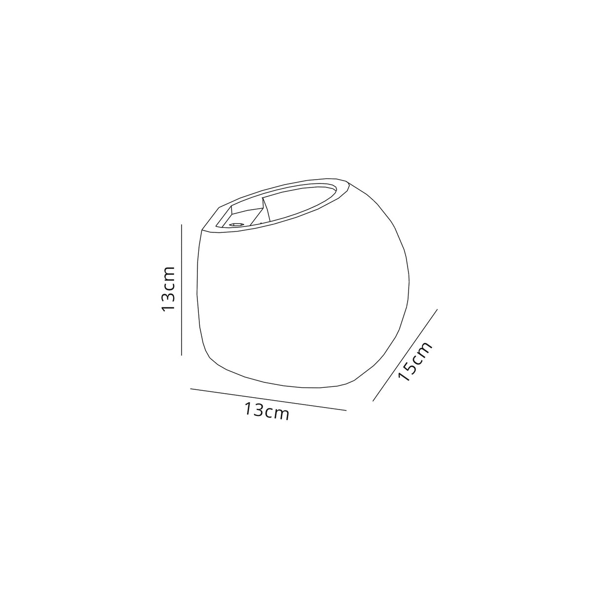 Waldron Round Ball Up & Down Wall Lamp, 1 x G9, White Paintable Gypsum