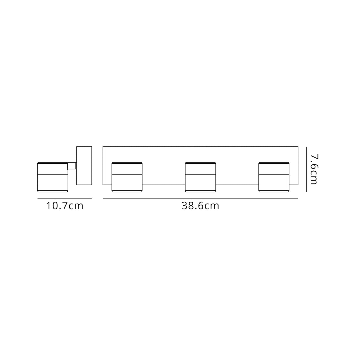 Coady Wall Lamp Triple Adjustable, 3 x 5W LED, 4000K, 1275lm, IP44, Polished Chrome, 3yrs Warranty