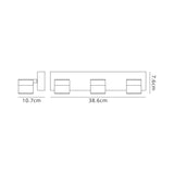 Coady Wall Lamp Triple Adjustable, 3 x 5W LED, 4000K, 1275lm, IP44, Polished Chrome, 3yrs Warranty