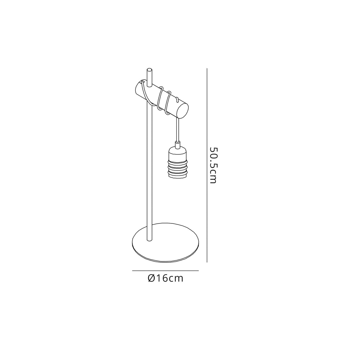Tiler Table Lamp, 1 x E27, Medium Oak/Antique Brass
