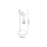 Tiler Table Lamp, 1 x E27, Medium Oak/Antique Brass