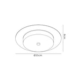 Chambers Ceiling, 18W LED, 3000K, 1080lm, IP44, Satin Gold, 3yrs Warranty