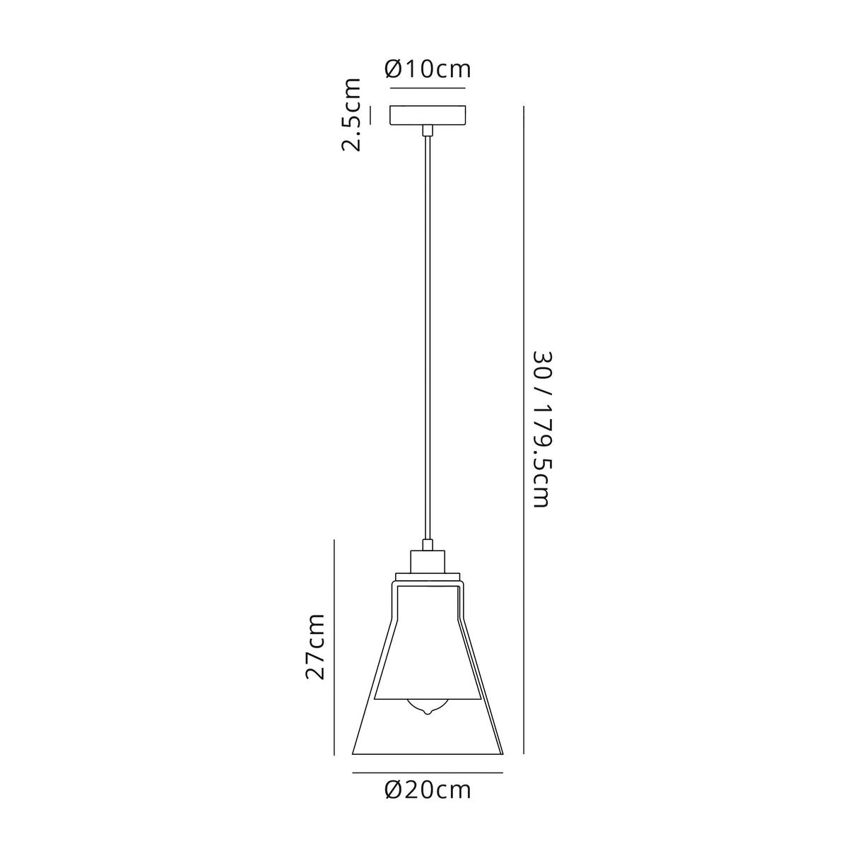 Hindmarch Pendant, 1 x E27, Satin Nickel/Clear Glass