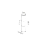 Pascoe Wall Lamp 2 x E27, IP54, Anthracite/Clear, 2yrs Warranty