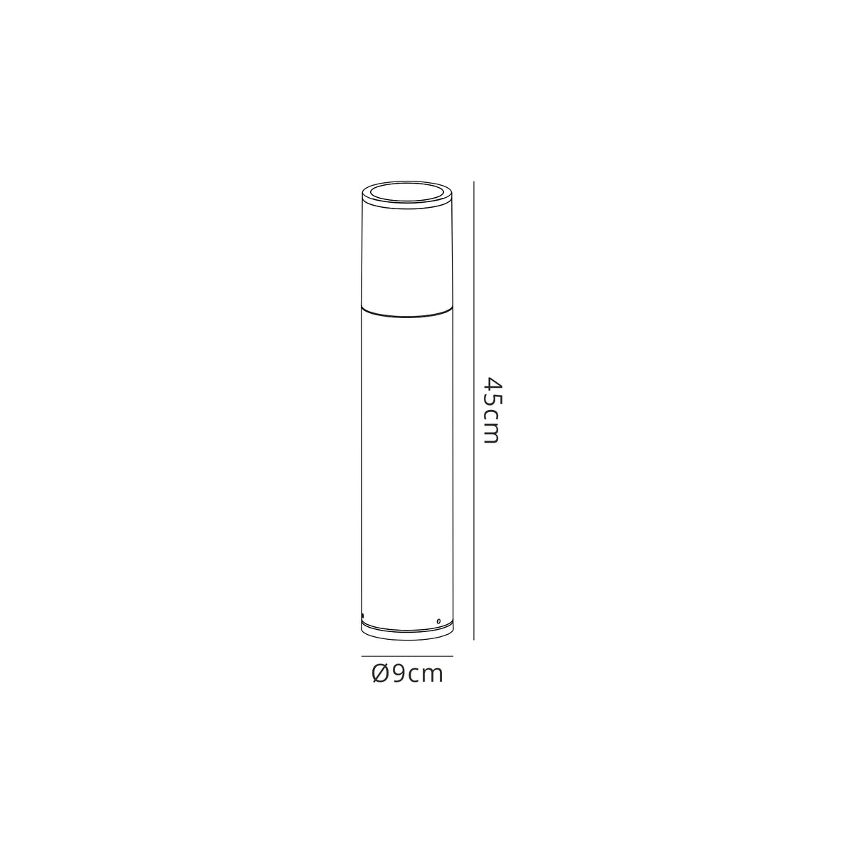 Pascoe 45cm Post Lamp 1 x E27, IP54, Anthracite/Opal, 2yrs Warranty