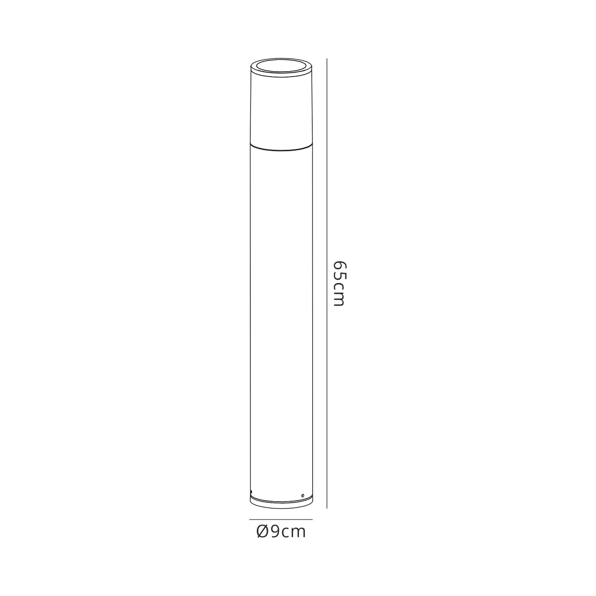 Pascoe 65cm Post Lamp 1 x E27, IP54, Anthracite/Smoked, 2yrs Warranty