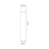 Pascoe 65cm Post Lamp 1 x E27, IP54, Anthracite/Smoked, 2yrs Warranty