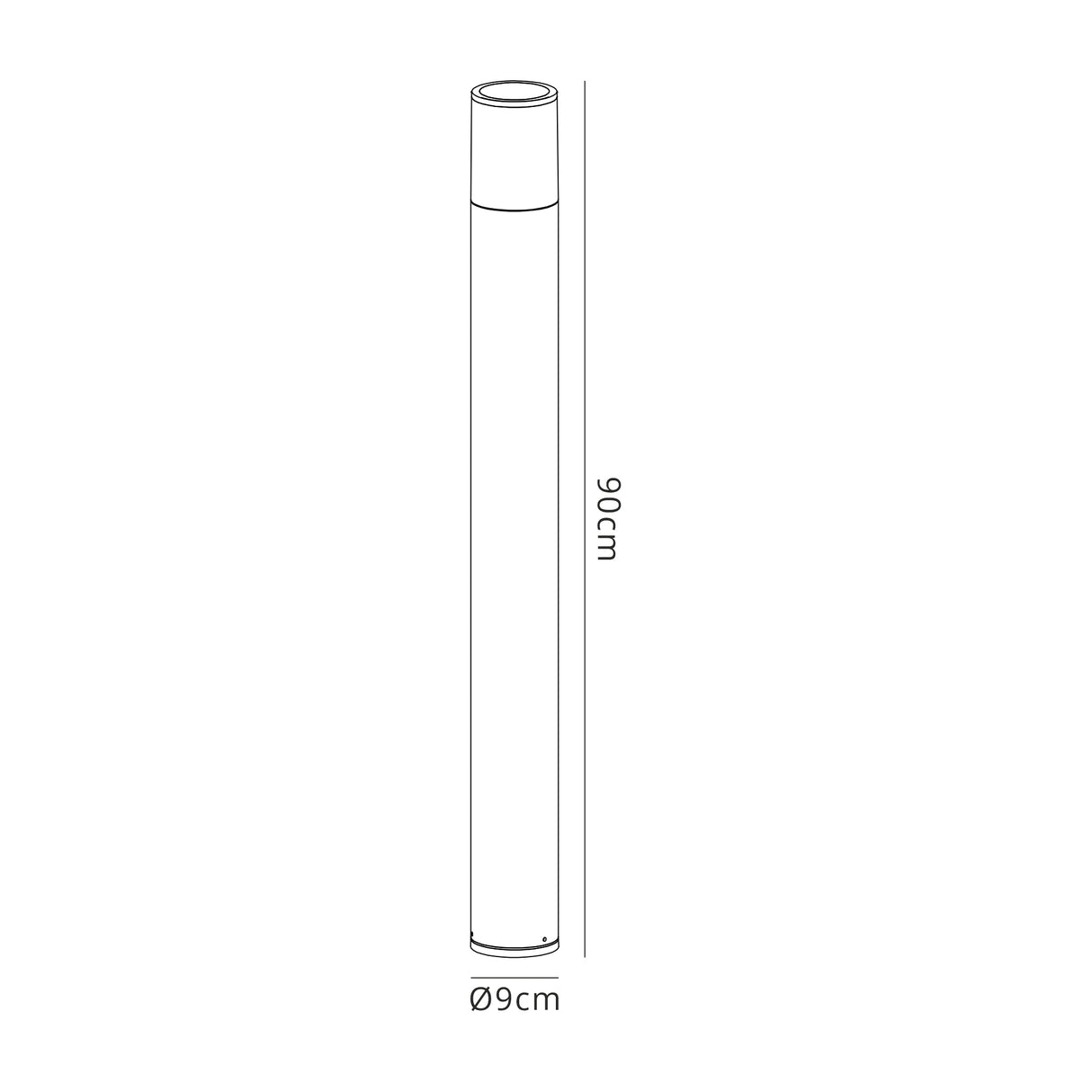 Pascoe 90cm Post Lamp 1 x E27, IP54, Anthracite/Opal, 2yrs Warranty