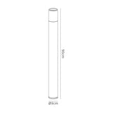Pascoe 90cm Post Lamp 1 x E27, IP54, Anthracite/Opal, 2yrs Warranty