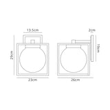 Ball Down Wall Lamp, 1 x E27, IP54, Anthracite/Clear Seeded Glass, 2yrs Warranty