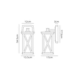 Coton Down Criss Cross Wall Lamp, 1 x E27, IP54, Anthracite/Clear Glass, 2yrs Warranty