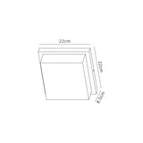 Agboola Wall Lamp, 1 x 16W LED, 3000K, 1135lm, IP65, Anthracite/Opal/Clear PC, 3yrs Warranty