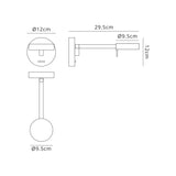 Carney Switched Adjustable Wall Lamp / Reader, 1 x 8W LED, 3000K, Antique Brass, 3yrs Warranty