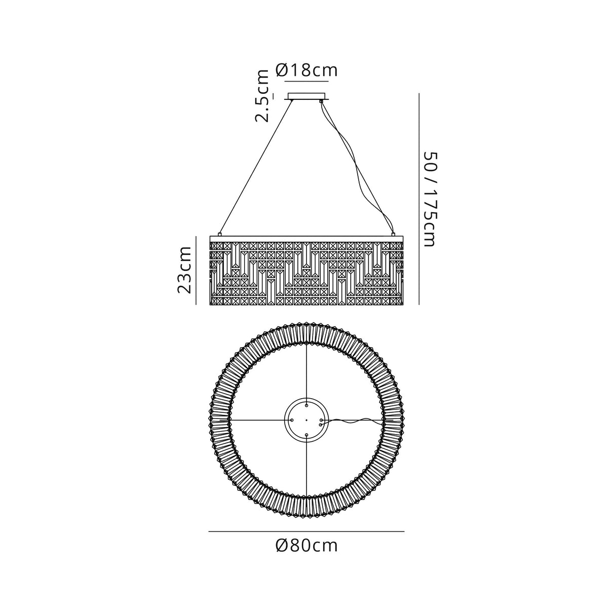 Devine 80cm Round Pendant Chandelier, 12 Light E14, Polished Chrome/Crystal Item Weight: 16.8kg