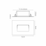 Kerr Recessed Rectangle Glass Fronted Wall Lamp, 1 x 3.3W LED, 3000K, 145lm, IP65, White, 3yrs Warranty
