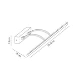 Sohna Small 2 Arm Wall Lamp/Picture Light, 1 x 14W LED, 3000K, 1070lm, Satin Nickel, 3yrs Warranty