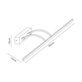 Sohna Large 2 Arm Wall Lamp/Picture Light, 1 x 16W LED, 3000K, 1200lm, Satin Nickel, 3yrs Warranty