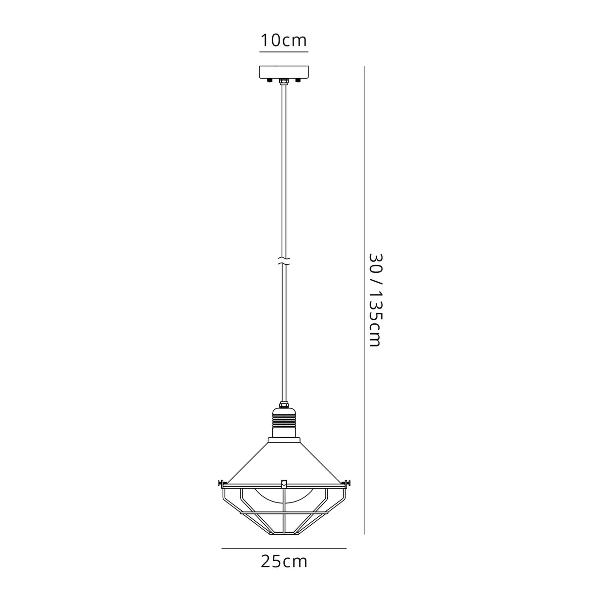 Rush Pendant, 1 Light E27, IP65, Anthracite/Matt White, 2yrs Warranty