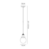 James 15cm Pendant 1 Light E27 IP65 Exterior Titanium Silver/Polished Chrome