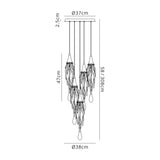 Hughes Pendant Round, 5 x GU10, Polished Chrome