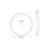 Robson Round Flat Metal 35cm Lampshade, White