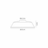 Robson Round 25cm Lampshade With Angled Sides, Rose Gold
