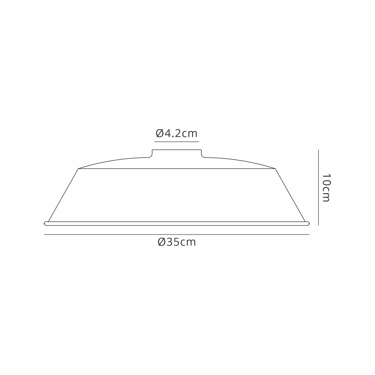 Robson Round 35cm Lampshade With Angled Sides, White