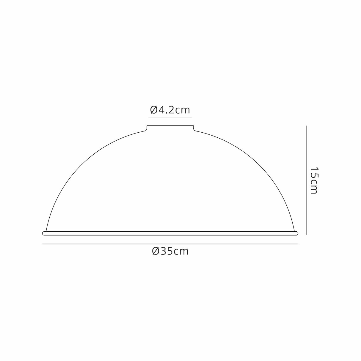 Robson Dome 35cm Lampshade, Black