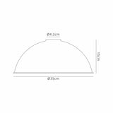 Robson Dome 35cm Lampshade, Black
