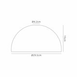 Robson Dome 29cm Glass Shade (B), Clear