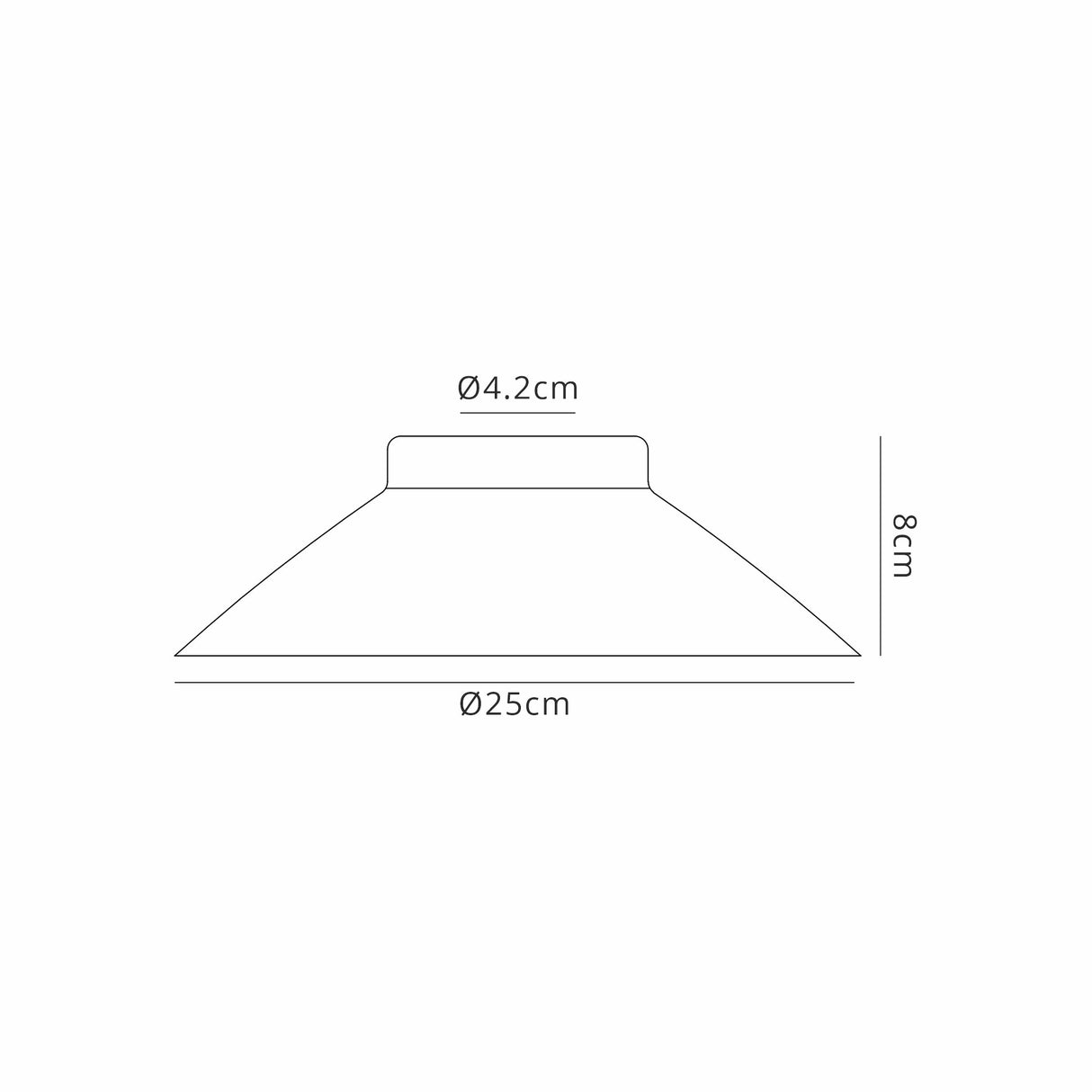 Robson Flat Round 25cm Glass Shade (F), Clear
