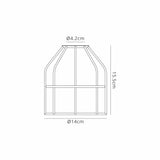 Robson Cylinder 14cm Wire Cage Shade, Black Chrome