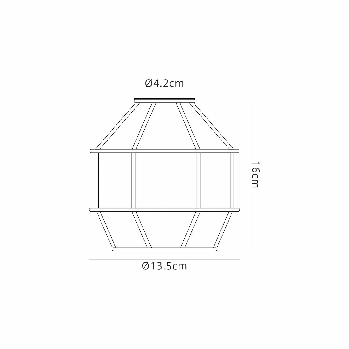 Robson Hexagon 14cm Wire Cage Shade, Chrome
