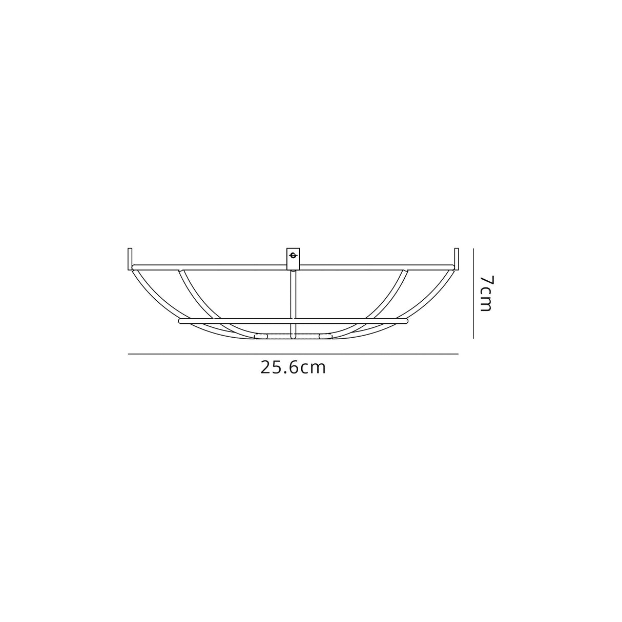 Robson Clip On Shallow Round 25cm Wire Cage Shade, Antique Brass
