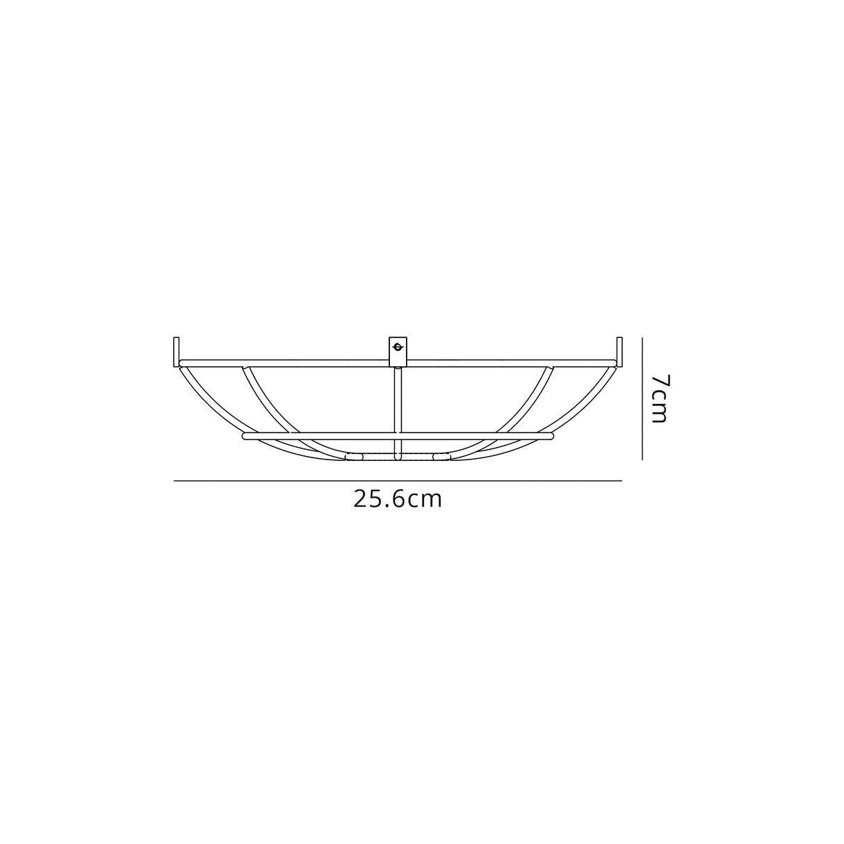 Robson Clip On Shallow Round 25cm Wire Cage Shade, Chrome