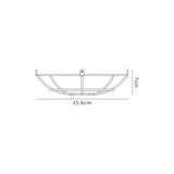Robson Clip On Shallow Round 25cm Wire Cage Shade, Chrome