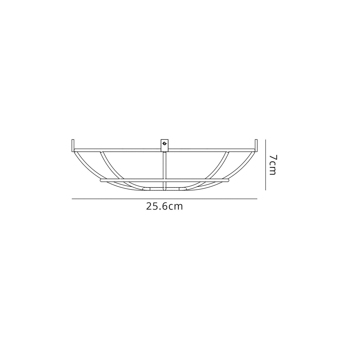 Robson Clip On Shallow Round 25cm Wire Cage Shade, Brushed Nickel