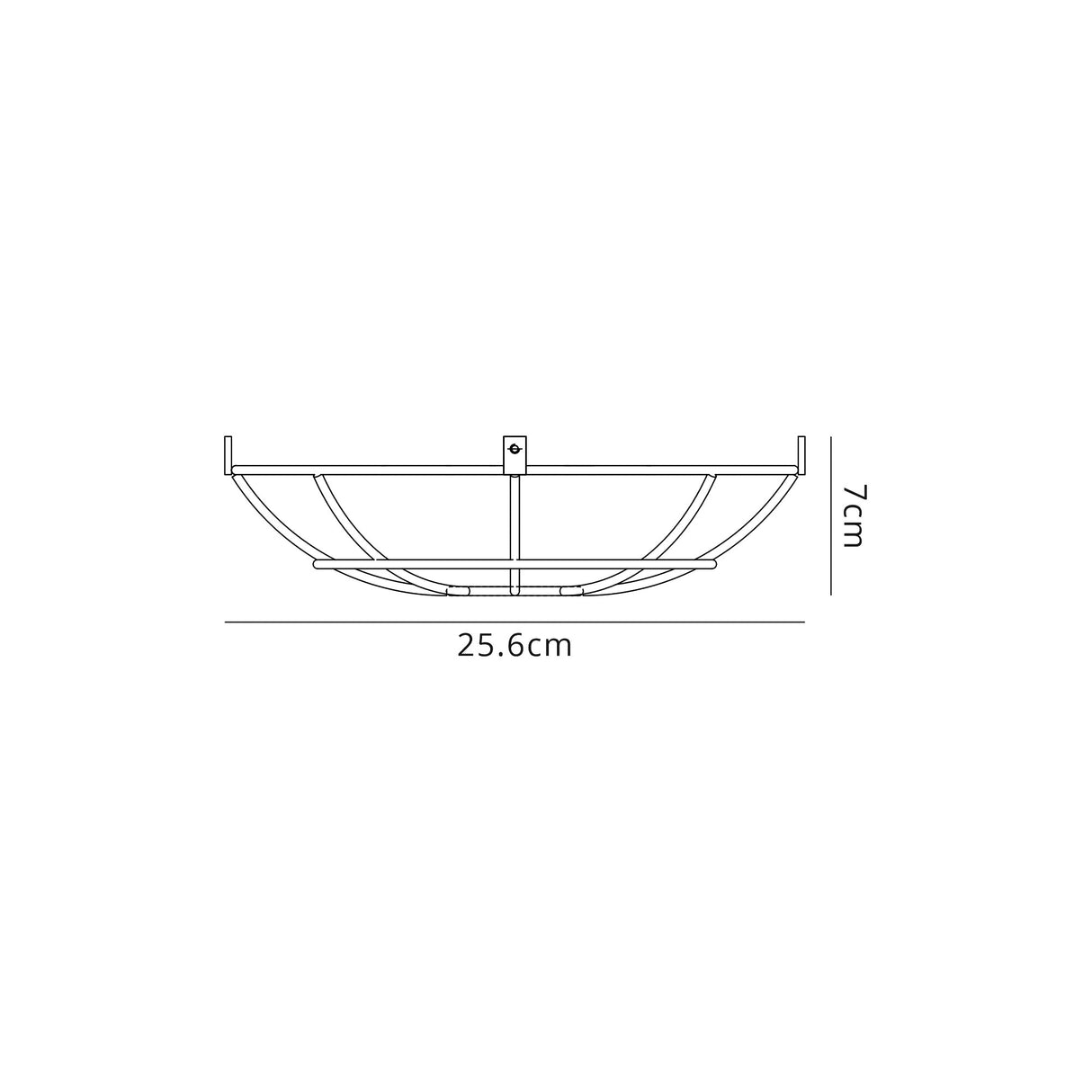 Robson Clip On Shallow Round 25cm Wire Cage Shade, White