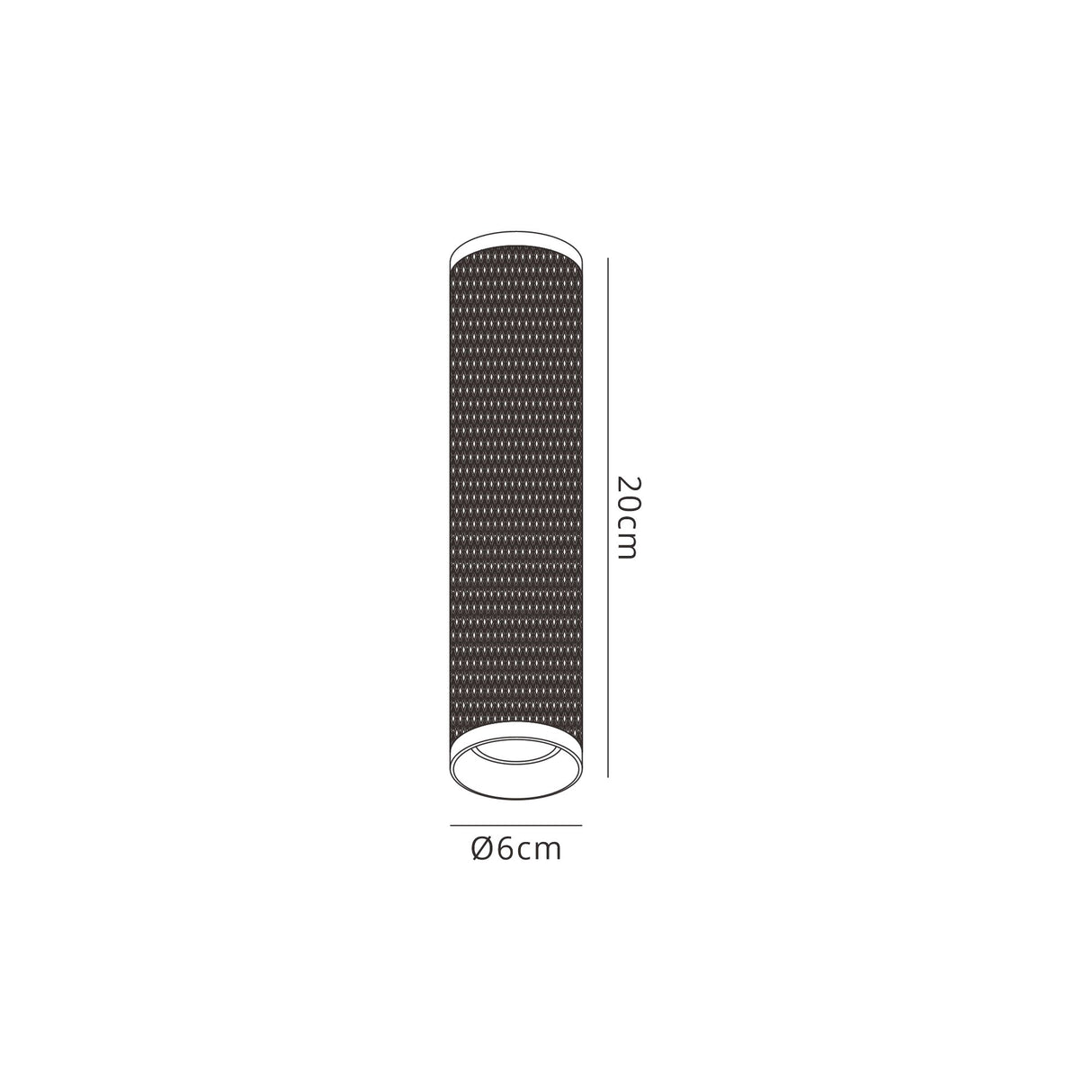 Tueart 20cm Surface Mounted Ceiling Light, 1 x GU10, Sand Black